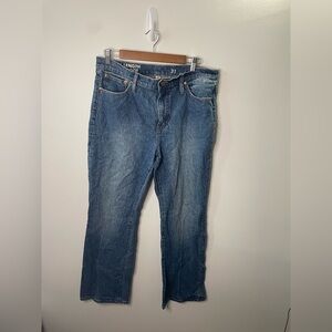 J. Crew Full-Length Demi-Boot Jean in Emporio Wash Rigid Denim